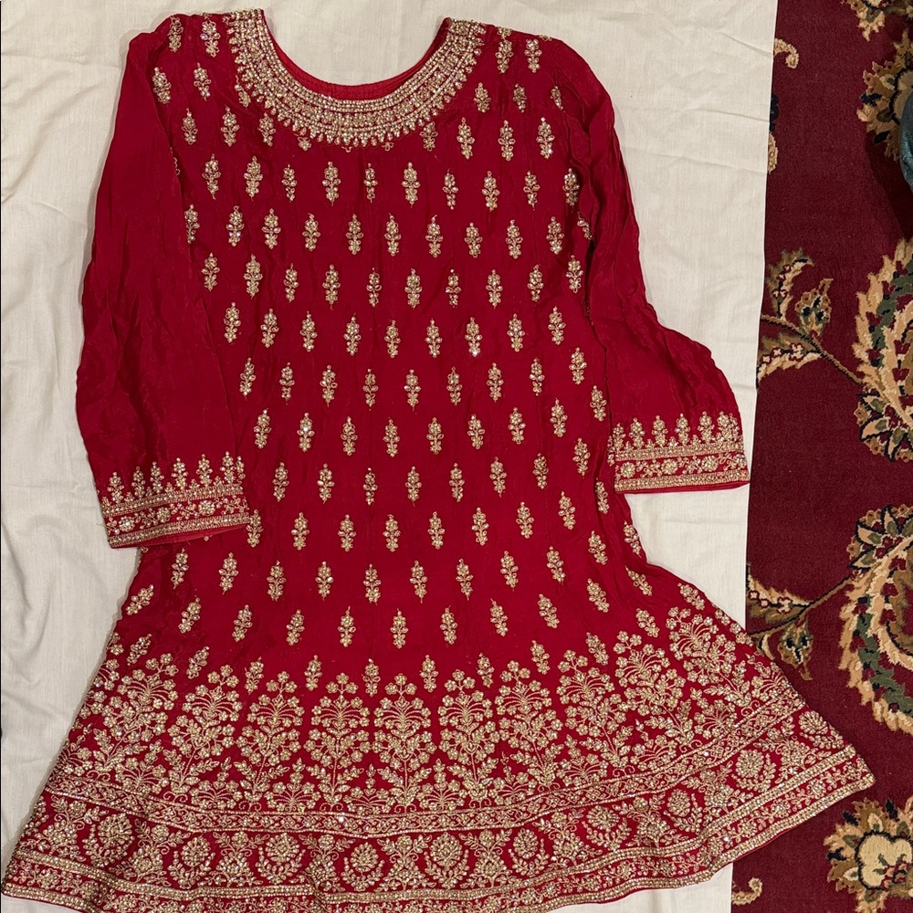 Elegant Red and Gold Indian suit